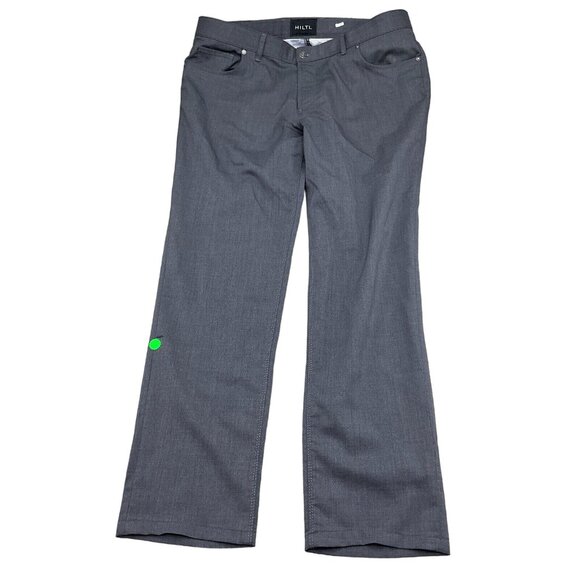 HILTL Pants Men 38W x 32L Gray Kent Woven Mid Rise‎ Straight Leg Casual Flaw - Picture 1 of 13